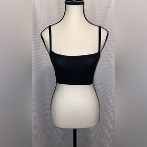 Women’s H&M Divided black stretchy cotton crop‎ top tank / bralette size XS NWT